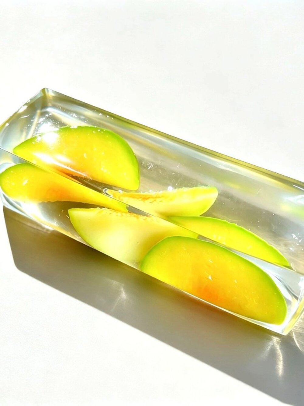 Crystal Fruit Squishy Bar Clear Jelly Squeeze Toy Assorted Fruit Styles